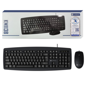 کیبورد و ماوس سیم دار لاجی کی مدل LOGIKEY KM113B مشکی